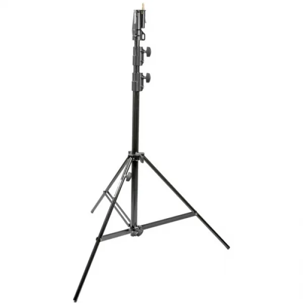 Pied lumière en acier finition noire 3-sections